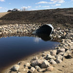 Culvert filled with water